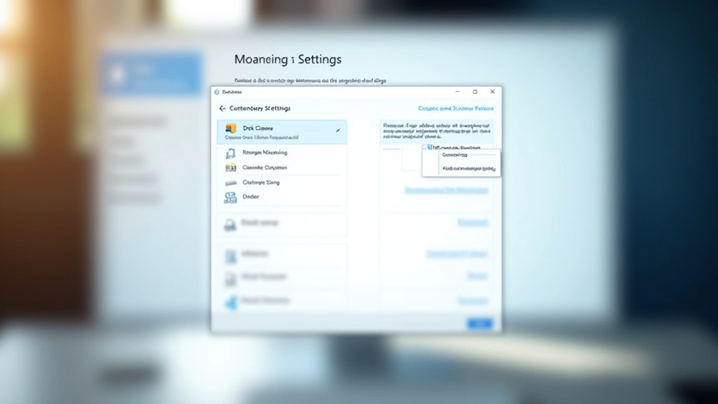Panel de configuración de Windows mostrando opciones de mantenimiento y optimización del sistema